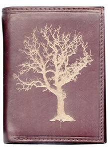 Leather Wallet with Tree design